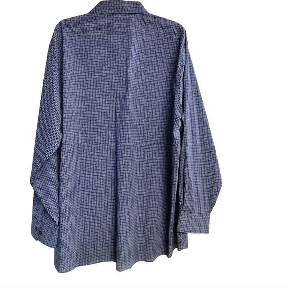 VAN HEUSEN Flex Men’s Blue/White  Plaid Shirt Size 17 32/33 New with tags. - Picture 2 of 11